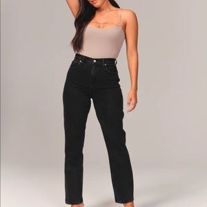 Abercrombie & Fitch Curve Love Ultra High Rise 90s Straight Jeans